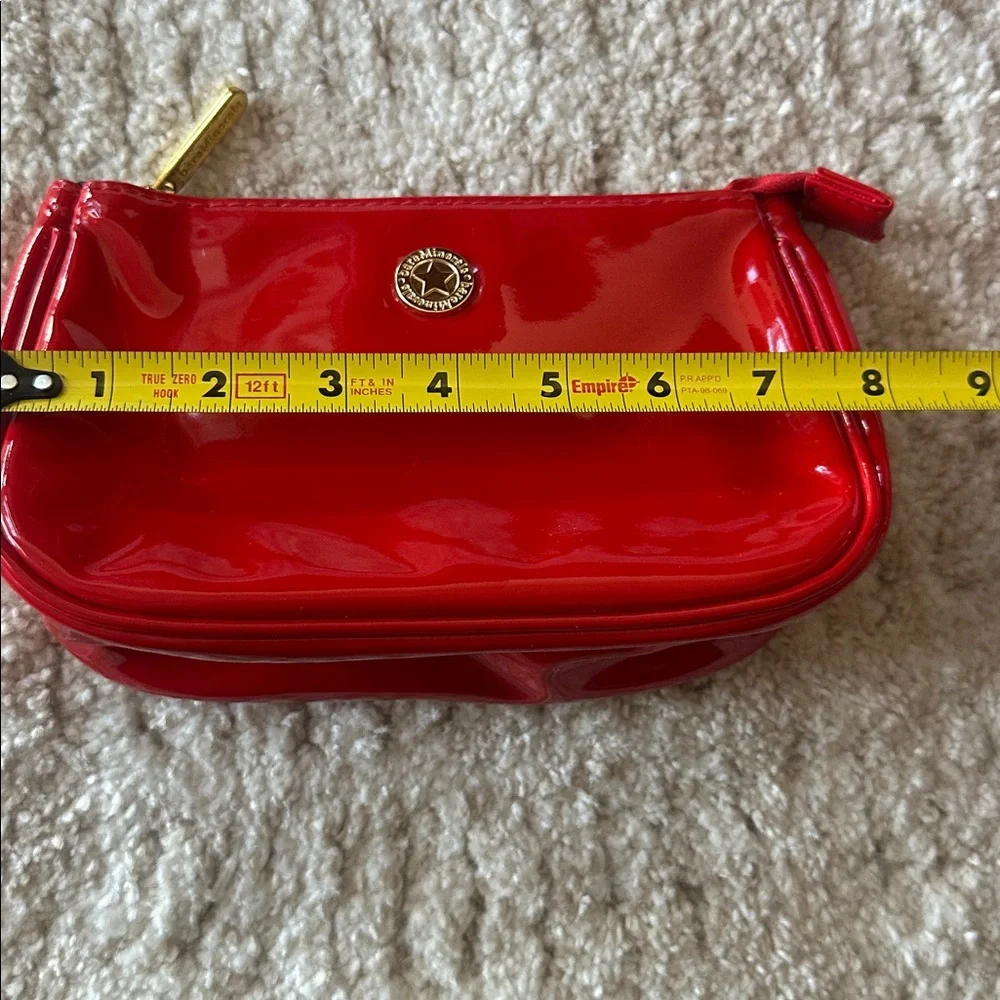 Red Patent Leather make up bag set